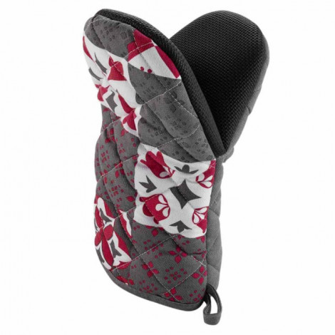 Gant de Cuisine Pince "Credence" 24cm Gris & Rouge|Linge de Cuisine|Paris Prix