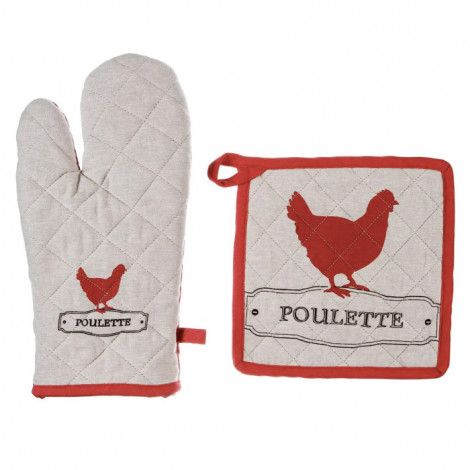 Gant & Manique "Poulette" 33cm Multicolore|Linge de Cuisine|Paris Prix