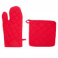 Gant & Manique de Cuisine "Coton" 33cm Rouge|Linge de Cuisine|Paris Prix