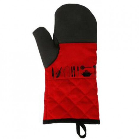 Gant de Cuisine Néoprène "Pix" 31cm Noir & Rouge|Linge de Cuisine|Paris Prix
