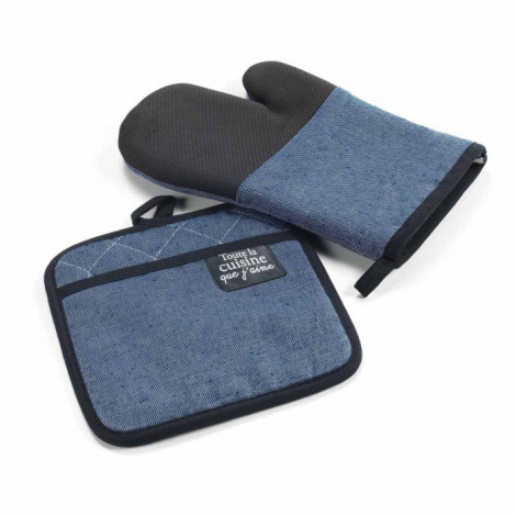 Gant & Manique Chambray "Harold" 18x28cm Bleu|Linge de Cuisine|Paris Prix