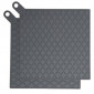 Lot de 2 Maniques de Cuisine "Silicone" 16cm Gris|Linge de Cuisine|Paris Prix