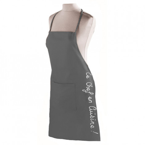 Tablier de Cuisine "Cuistot" 84cm Anthracite|Linge de Cuisine|Paris Prix