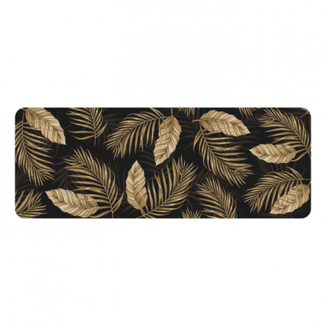 Tapis de Cuisine "Goldena" 45x120cm Noir & Or|Linge de Cuisine|Paris Prix