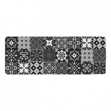 Tapis de Cuisine Imprimé "Salou" 45x120cm Gris|Linge de Cuisine|Paris Prix