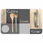 Tapis de Cuisine Mousse "Cantine" 45x75cm Gris|Linge de Cuisine|Paris Prix