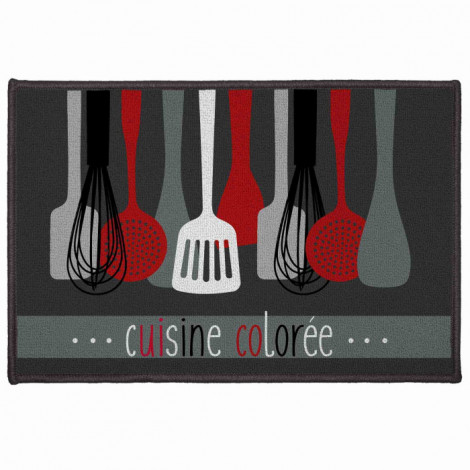 Tapis de Cuisine "Cuisinette" 40x60cm Gris|Linge de Cuisine|Paris Prix