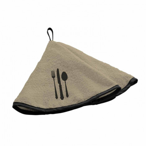Essuie Main en Éponge "Couverts" 60cm Lin|Linge de Cuisine|Paris Prix