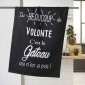 Torchon de Cuisine "Gourmandise" 50x70cm Noir|Linge de Cuisine|Paris Prix