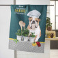 Torchon de Cuisine Imprimé "Hot Dog" 50x70cm Bleu|Linge de Cuisine|Paris Prix