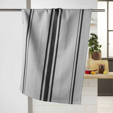 Torchon en Coton Tissé "Comptoir" 50x70cm Gris|Linge de Cuisine|Paris Prix