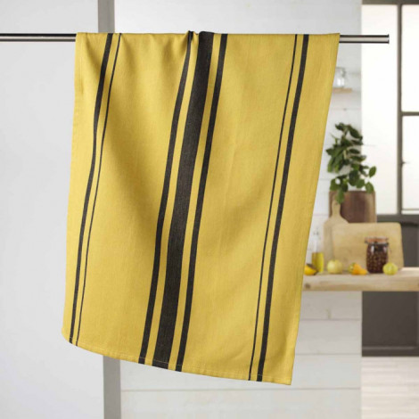 Torchon en Coton Tissé "Comptoir" 50x70cm Jaune|Linge de Cuisine|Paris Prix