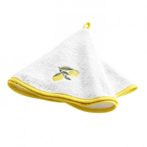 Essuie Main Rond Brodé "Menton" 60cm Blanc|Linge de Cuisine|Paris Prix