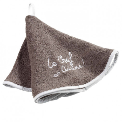 Essuie Main Rond "Cuistot" 60cm Taupe|Linge de Cuisine|Paris Prix