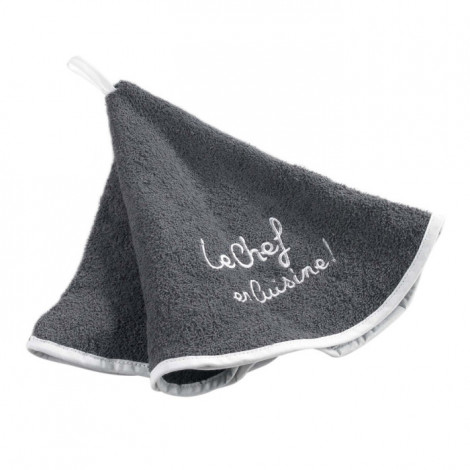 Essuie Main Rond "Cuistot" 60cm Anthracite|Linge de Cuisine|Paris Prix