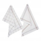 Lot de 2 Torchons de Cuisine "Traditionnel" 70cm Gris|Linge de Cuisine|Paris Prix