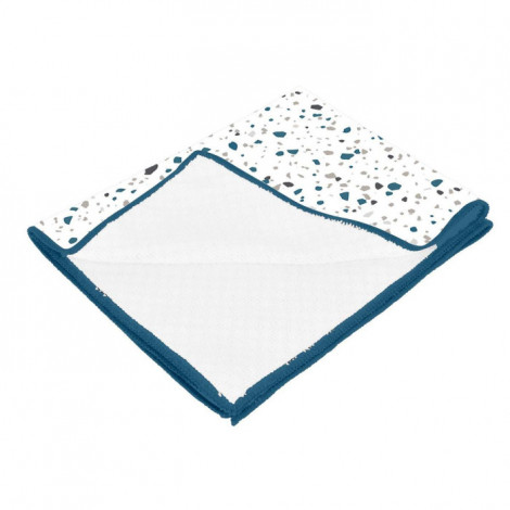 Torchon de Cuisine "Terrazzo" 40x40cm Blanc & Bleu|Linge de Cuisine|Paris Prix