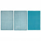Lot de 3 Torchons "Imprimé" 45x70cm Bleu|Linge de Cuisine|Paris Prix