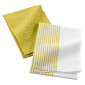 Lot de 2 Torchons "Chef en Cuisine" 50x70cm Jaune|Linge de Cuisine|Paris Prix