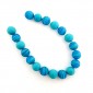 20 perles de verre turquoise et bleu