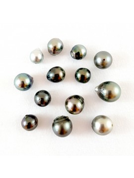 Lot de perles 13 perles de Tahiti