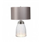 Lampe de table Milne Nickel poli métallique - Verrerie claire 41 Cm|Lampes à poser|Luminaire Center