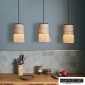 Suspension 3 ampoules en bana et raphia frangé - Formentera 3l|Suspensions|Lampe Avenue