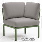 Élément d'angle canapé modulaire KOMODO, structure plastique, avec coussin d'assise et dossier, tissu hydrofuge pour extérieur.|Banquettes / Bancs / Poufs|100chaises