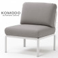 Élément central canapé modulaire KOMODO, structure plastique, avec coussin d'assise et dossier, tissu hydrofuge pour extérieur.|Banquettes / Bancs / Poufs|100chaises