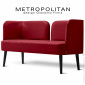 Banquette design METROPOLITAN, piétement bois conique, habillage cuir synthétique pour collectivités.|Banquettes / Bancs / Poufs|100chaises
