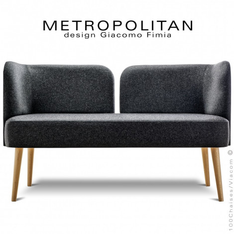 Banquette design METROPOLITAN, piétement bois, habillage tissu feutre 100% laine.|Banquettes / Bancs / Poufs|100chaises Banquette design METROPOLITAN, piétement bois, habillage tissu feutre 100% laine.|Banquettes / Bancs / Poufs|100chaises
