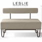 Banquette design LESLIE, piétement acier peint, structure bois, habillage tissu synthétique aspect feutre pour collectivités.|Banquettes / Bancs / Poufs|100chaises