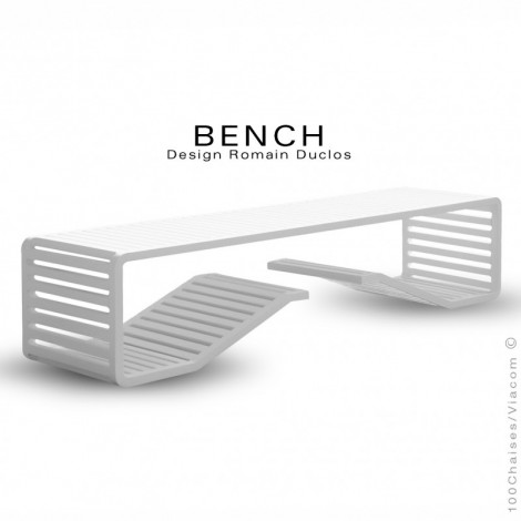 Banc design BENCH, structure aluminium, destination indoor-outdoor, pool-house, yachting.|Banquettes / Bancs / Poufs|100chaises Banc design BENCH, structure aluminium, destination indoor-outdoor, pool-house, yachting.|Banquettes / Bancs / Poufs|100chaises
