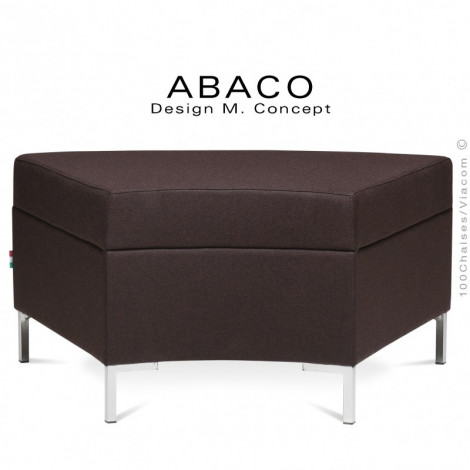 Banquette modulable courbe design ABACO, assise garnis de mousse, habillage tissu tissé laine, piétement chromé.|Banquettes / Bancs / Poufs|100chaises