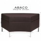 Banquette modulable courbe design ABACO, assise garnis de mousse, habillage tissu tissé laine, piétement chromé.|Banquettes / Bancs / Poufs|100chaises