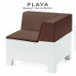 Banquette extérieur modulable d'angle PLAYA, structure plastique de couleur avec ou sans coussin d'assise.|Banquettes / Bancs / Poufs|100chaises