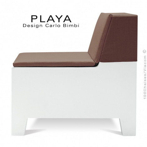 Banquette extérieur modulable PLAYA, structure plastique de couleur avec ou sans coussin d'assise.|Banquettes / Bancs / Poufs|100chaises