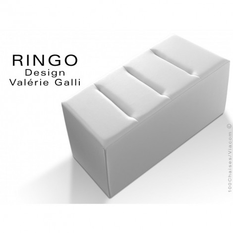 Banquette modulable ou pouf large RINGO, structure multiplis de bois, assise garnie de mousse, habillage cuir couleur.|Banquettes / Bancs / Poufs|100chaises Banquette modulable ou pouf large RINGO, structure multiplis de bois, assise garnie de mousse, habillage cuir couleur.|Banquettes / Bancs / Poufs|100chaises