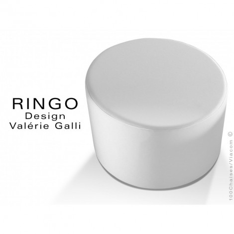Pouf rond RINGO, structure multiplis de bois, assise garnie de mousse, habillage cuir synthétique couleur.|Banquettes / Bancs / Poufs|100chaises Pouf rond RINGO, structure multiplis de bois, assise garnie de mousse, habillage cuir synthétique couleur.|Banquettes / Bancs / Poufs|100chaises