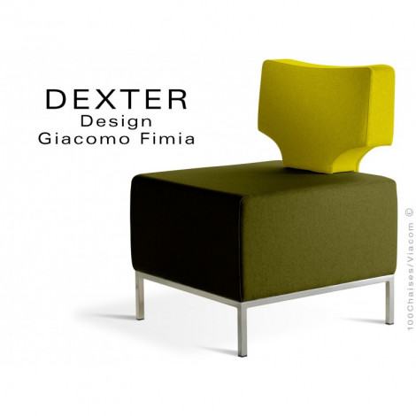 Banquette modulable 2 tons ou fauteuil DEXTER assise et dossier garnis habillage feutre|Fauteuil / Chauffeuse|100chaises