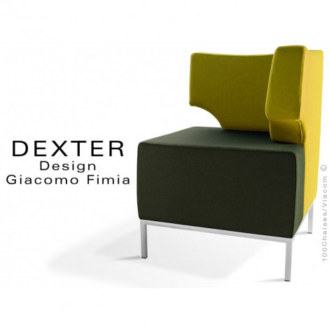 Banquette d'angle modulable 2 tons DEXTER assise et dossier garnis habillage feutre|Fauteuil / Chauffeuse|100chaises Banquette d'angle modulable 2 tons DEXTER assise et dossier garnis habillage feutre|Fauteuil / Chauffeuse|100chaises