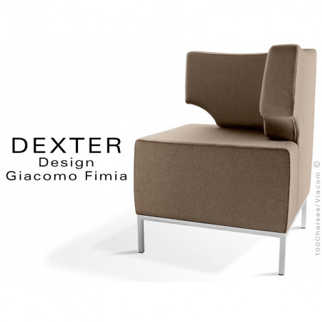 Banquette d'angle modulable DEXTER assise et dossier garnis habillage feutre|Fauteuil / Chauffeuse|100chaises Banquette d'angle modulable DEXTER assise et dossier garnis habillage feutre|Fauteuil / Chauffeuse|100chaises