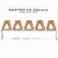Banc design NASTRO-C5 ou siège sur poutre pour salle d'attente, assise bois Zébrano, piétement acier peint.|Banquettes / Bancs / Poufs|100chaises