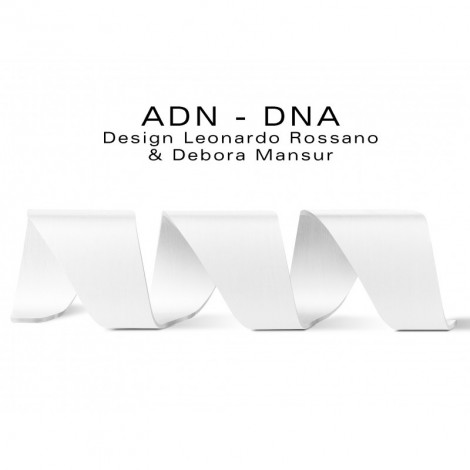 Banc d'attente design ADN-DNA, trois places aux formes hélicoïdales en multiplis de bois de Hêtre, finition peinture au choix.|Banquettes / Bancs / Poufs|100chaises