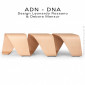 Banc d'attente design ADN-DNA, assise 3 places aux formes hélicoïdales en multiplis de Hêtre, finition placage chêne naturel.|Banquettes / Bancs / Poufs|100chaises