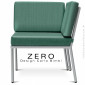 Banquette modulable ou module d'angle d'extérieur ZERO, structure acier peint, assise et dossier coussin amovible tissu uni.|Fauteuil / Chauffeuse|100chaises