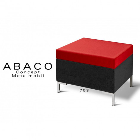 Banquette module design ABACO, ou simple assise garnie de mousse, habillage tissu tissé laine, piétement chromé.|Banquettes / Bancs / Poufs|100chaises