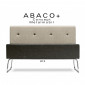 Banquette modulable design ABACO+, ou simple banquette, habillage tissu tissé laine, piétement chromé.|Banquettes / Bancs / Poufs|100chaises
