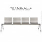 Banc design pour vestiaire ou salle de sport TERMINAL assise quatre places, structure acier peint.|Banquettes / Bancs / Poufs|100chaises Banc design pour vestiaire ou salle de sport TERMINAL assise quatre places, structure acier peint.|Banquettes / Bancs / Poufs|100chaises