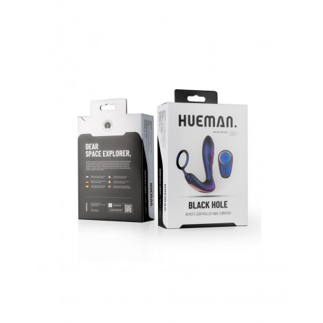 Plug vibrant et cockring Black Hole - Hueman|Cockring|NatureCoquine